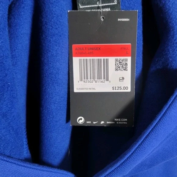 Rare Nike Mens NY Giants Football Pull-Over Loose Fit Hoodie. - Picture 4 of 4